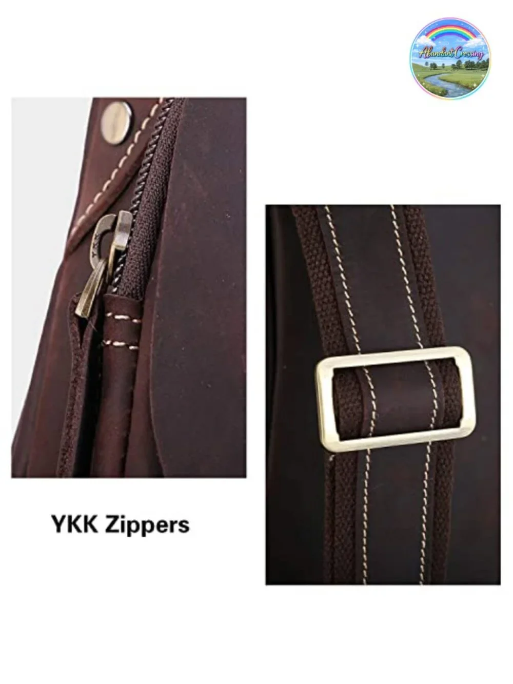 Full Grain Leather Cross Body Sling Bag Chest Bag Backpack Outdoor Camping